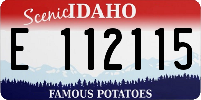 ID license plate E112115