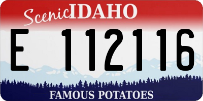 ID license plate E112116