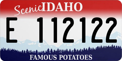 ID license plate E112122