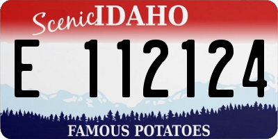 ID license plate E112124