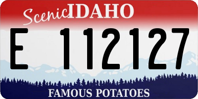 ID license plate E112127
