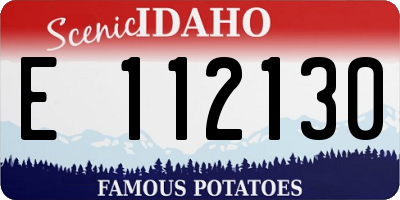 ID license plate E112130