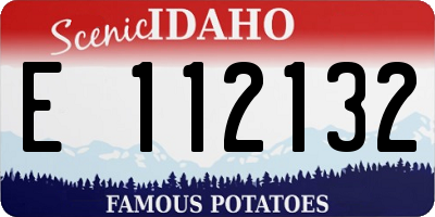 ID license plate E112132