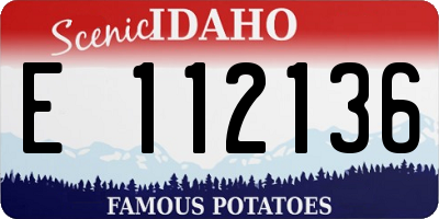 ID license plate E112136