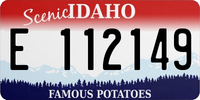 ID license plate E112149