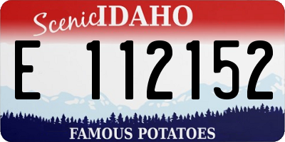 ID license plate E112152
