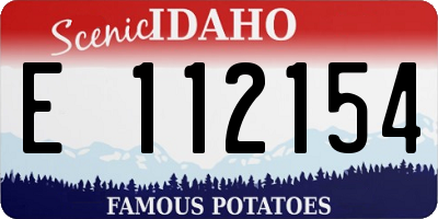 ID license plate E112154
