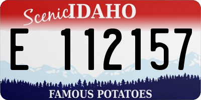 ID license plate E112157