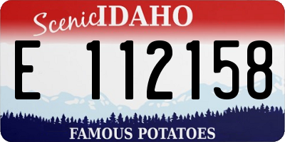 ID license plate E112158