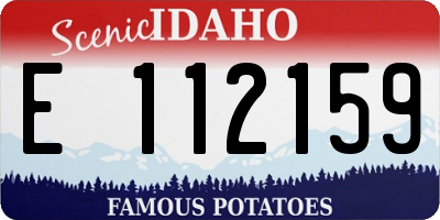 ID license plate E112159