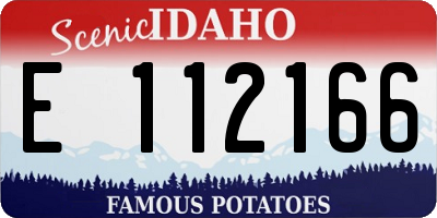 ID license plate E112166