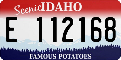 ID license plate E112168