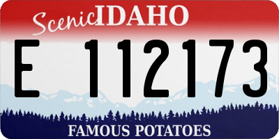 ID license plate E112173
