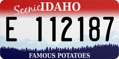ID license plate E112187
