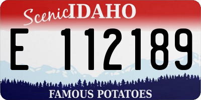 ID license plate E112189