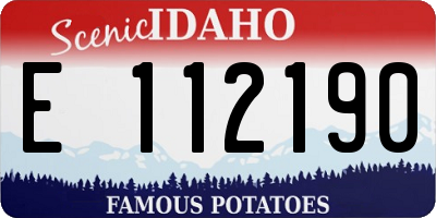 ID license plate E112190