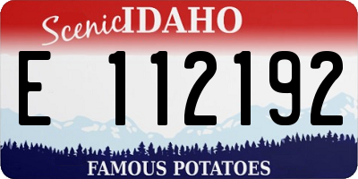 ID license plate E112192