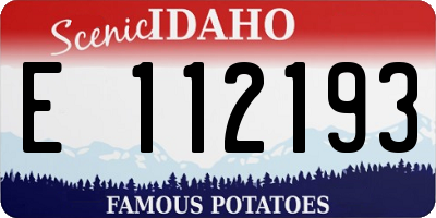 ID license plate E112193