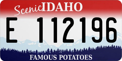 ID license plate E112196