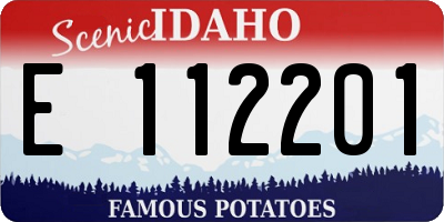 ID license plate E112201