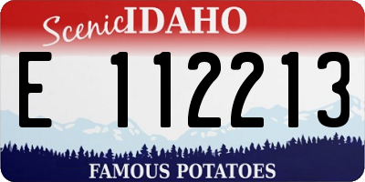 ID license plate E112213