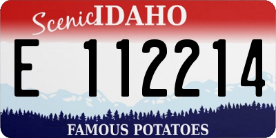 ID license plate E112214