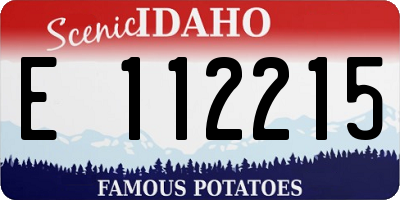 ID license plate E112215