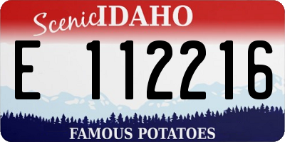 ID license plate E112216