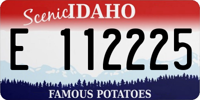 ID license plate E112225