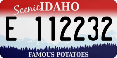 ID license plate E112232