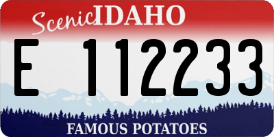ID license plate E112233