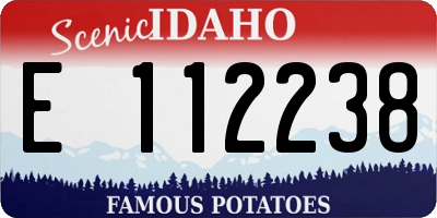 ID license plate E112238