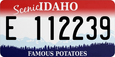 ID license plate E112239