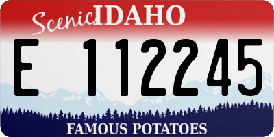 ID license plate E112245