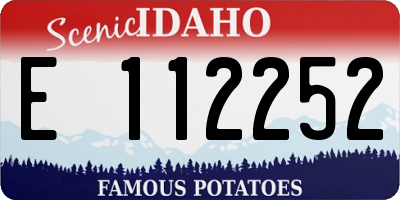 ID license plate E112252