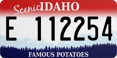 ID license plate E112254