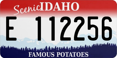 ID license plate E112256