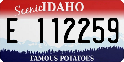 ID license plate E112259
