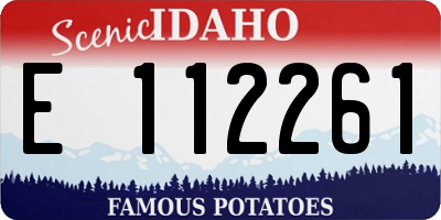 ID license plate E112261