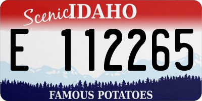 ID license plate E112265