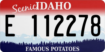ID license plate E112278