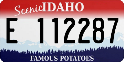 ID license plate E112287