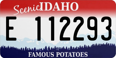 ID license plate E112293