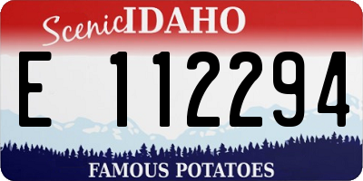 ID license plate E112294
