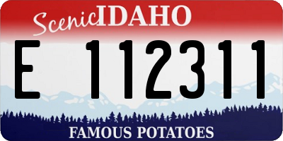 ID license plate E112311