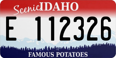 ID license plate E112326
