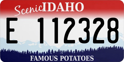 ID license plate E112328