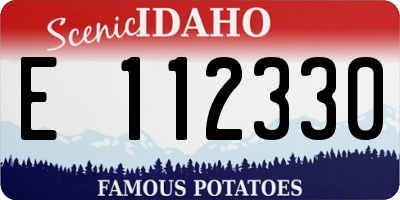 ID license plate E112330