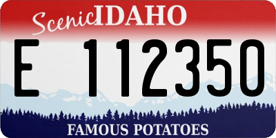 ID license plate E112350