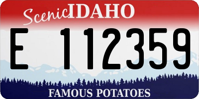 ID license plate E112359